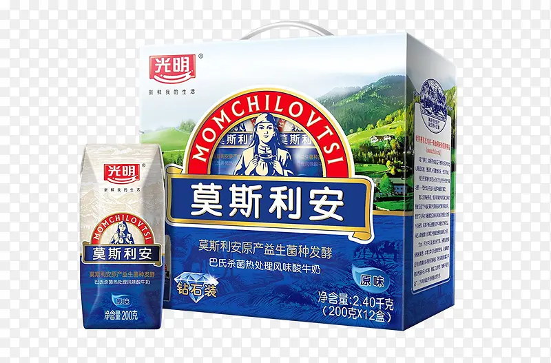 莫斯安利酸奶包装