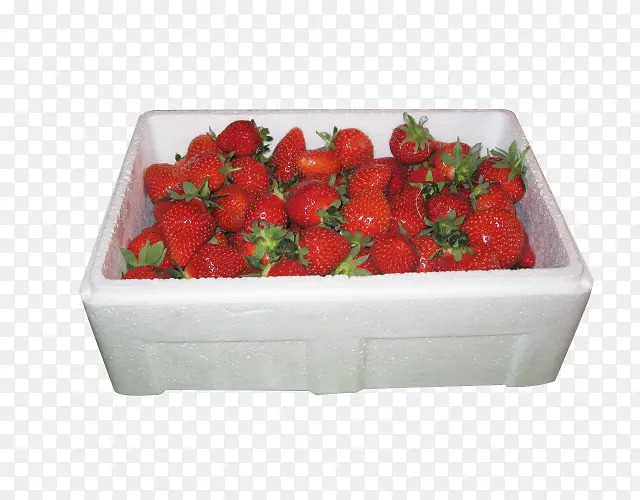 一箱红草莓采摘图片素材