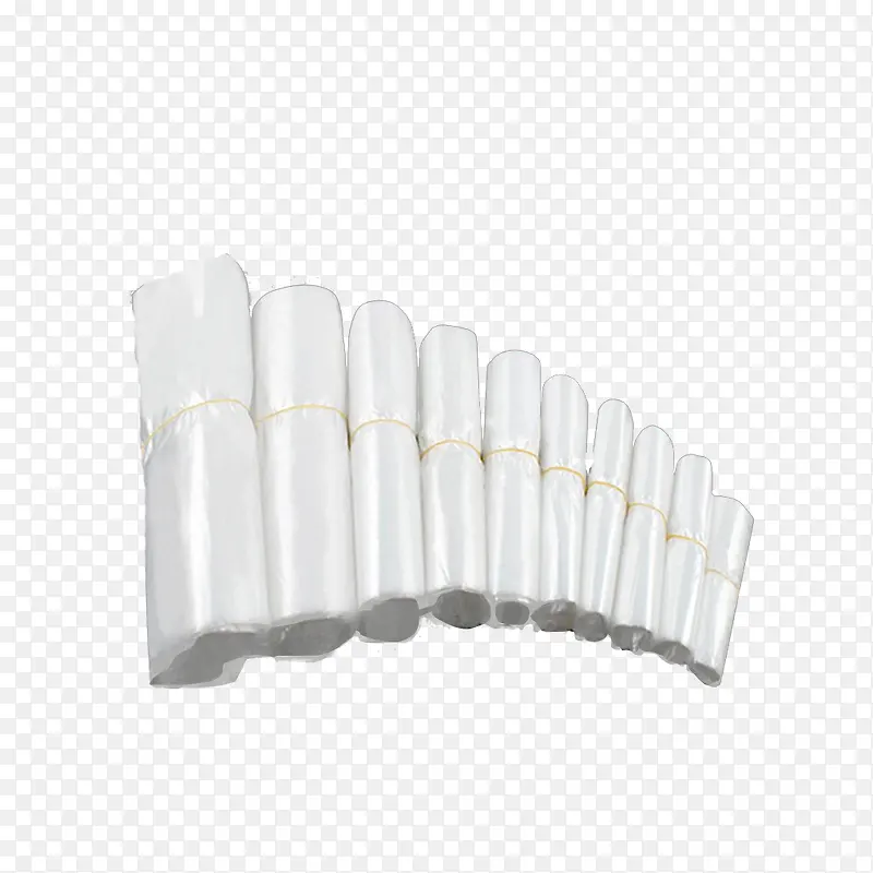 产品实物十种规格白色塑料袋
