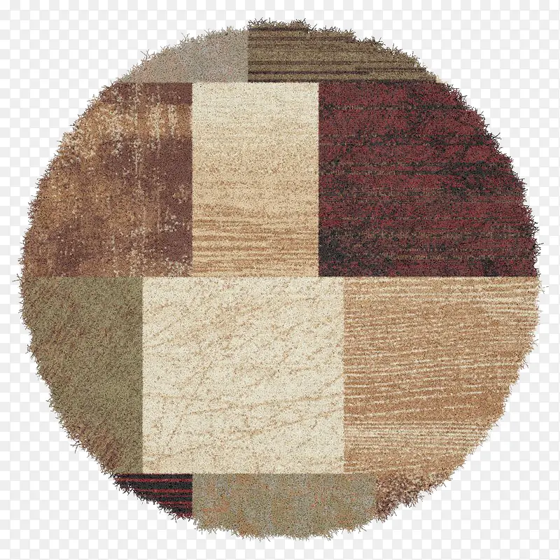 方块欧式花纹圆形地毯