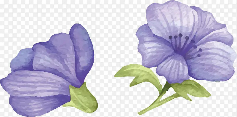 卡通手绘水墨花画