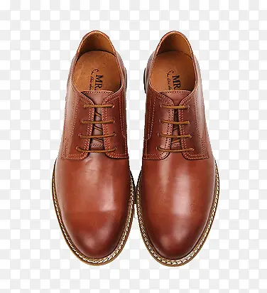 男式棕色高档皮鞋