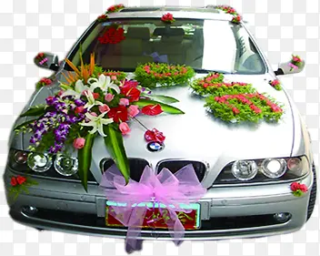白色豪华婚礼婚车汽车摄影