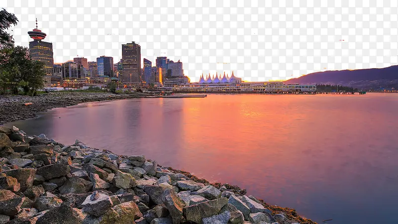 加拿大温哥华夕阳