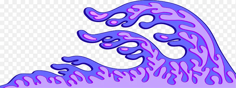 紫色海浪