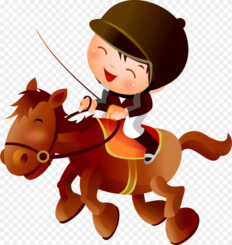 女娃娃骑马