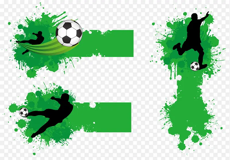 绿色足球运动banner元素