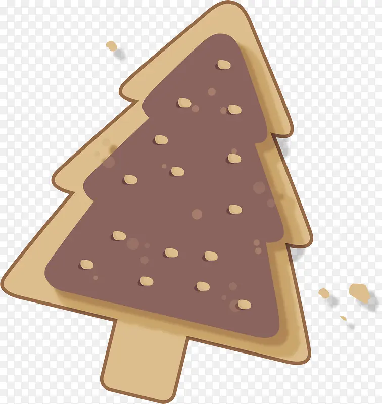 褐色圣诞树饼干