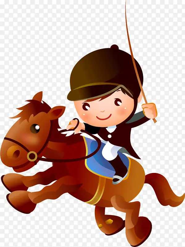 女娃娃骑马