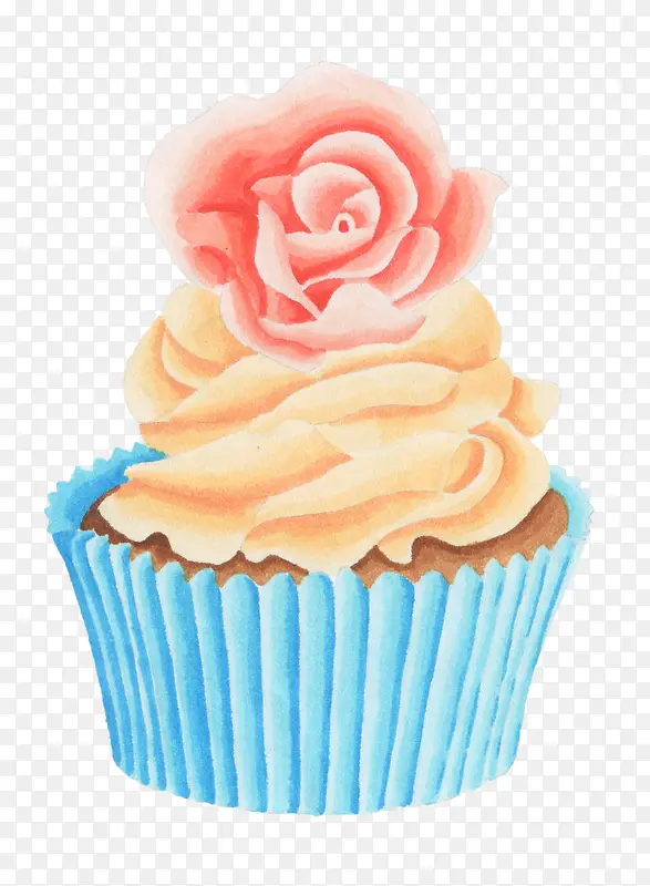 蛋糕上粉色的花朵