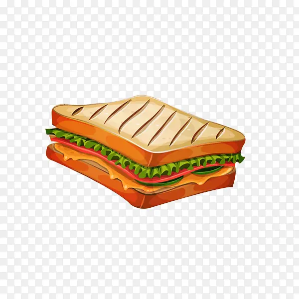 卡通素材三明治