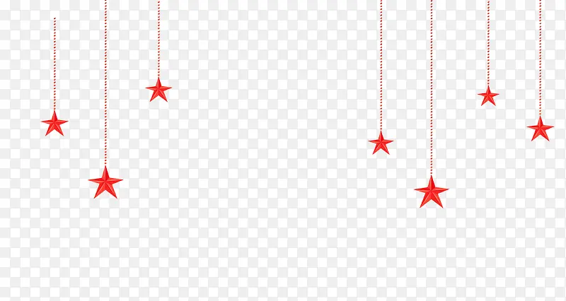 红色五角星挂饰装饰图案