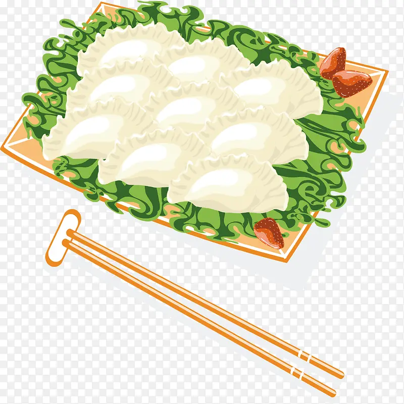 饺子矢量图