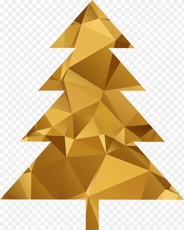 金色组合圣诞树