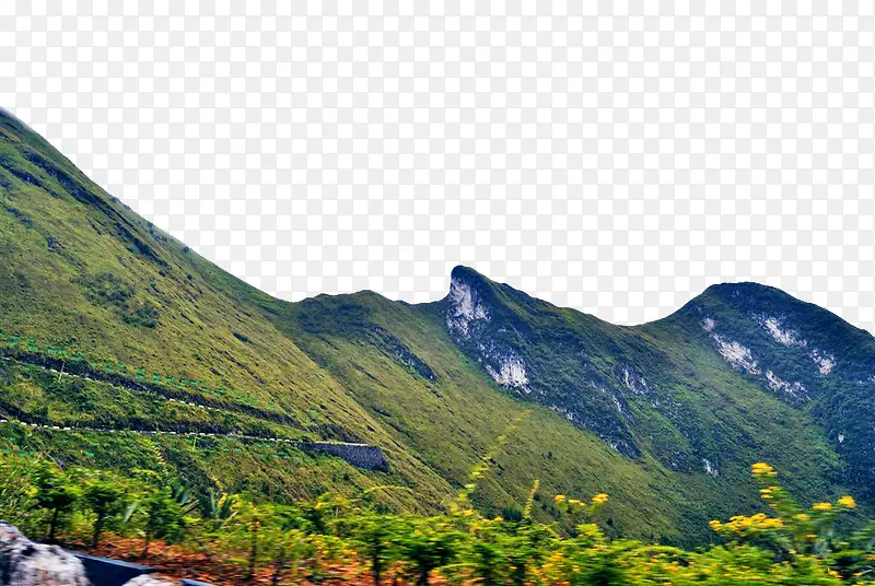 大化山脉公路自然风景