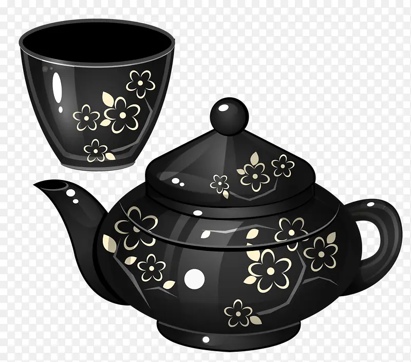 手绘日式和风茶壶