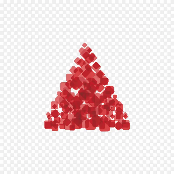 创意红色方块圣诞树
