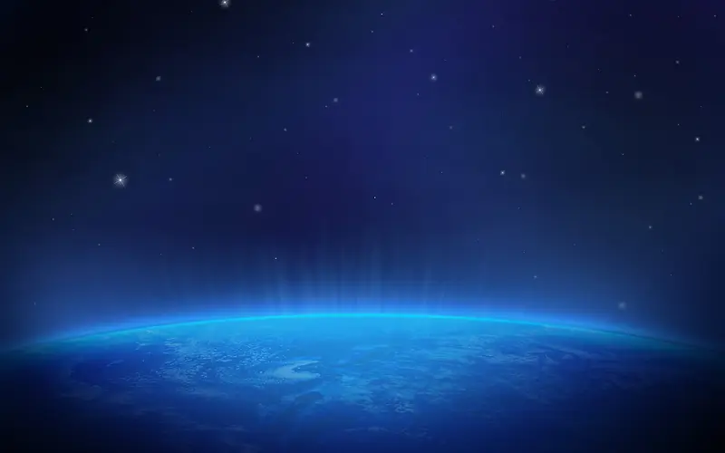 蓝色宇宙地球背景矢量素材