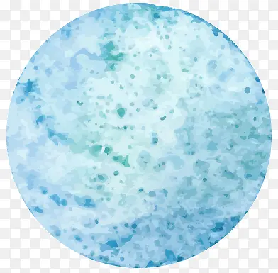水彩绘行星矢量素材