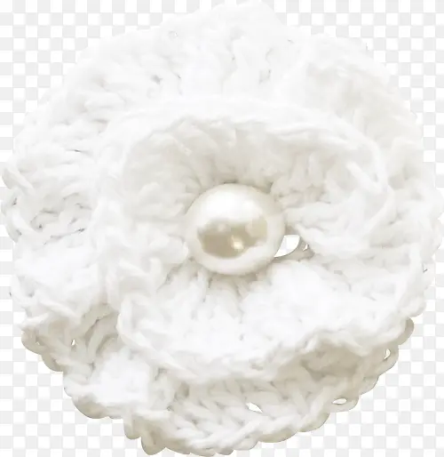 白色针织  装饰花