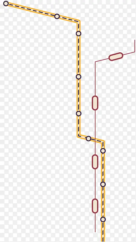 矢量装饰手绘线路图