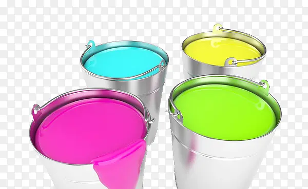色彩缤纷油漆桶
