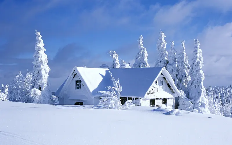 自然景色冬天雪景