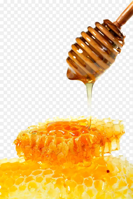 搅拌蜂蜜的棍子高清拍摄图