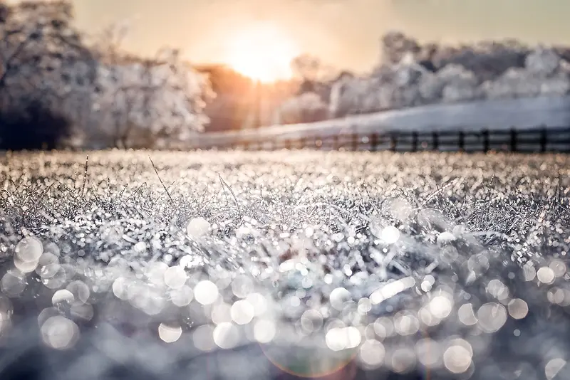 阳光雪景自然美丽