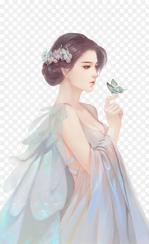 一个飘逸少女