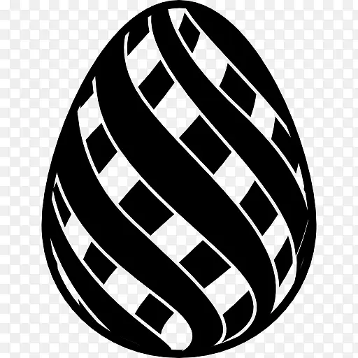 复活节彩蛋的双斜条纹的设计图标