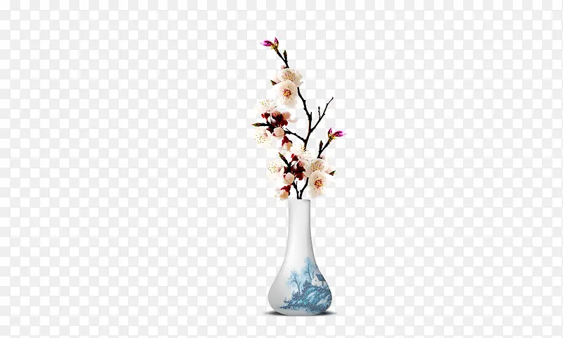 细口花瓶和花