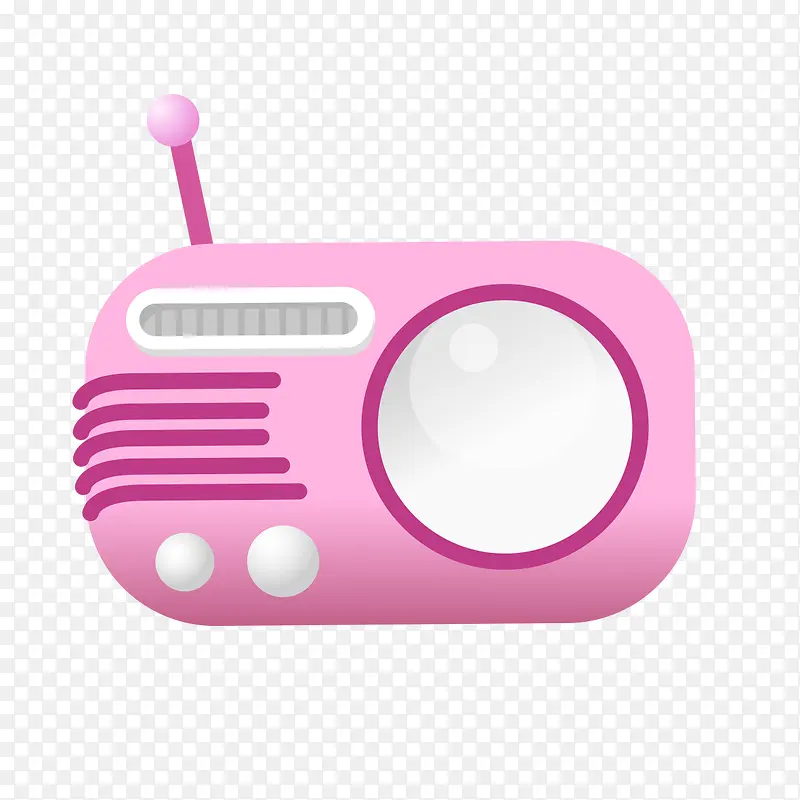 粉色收音机图形
