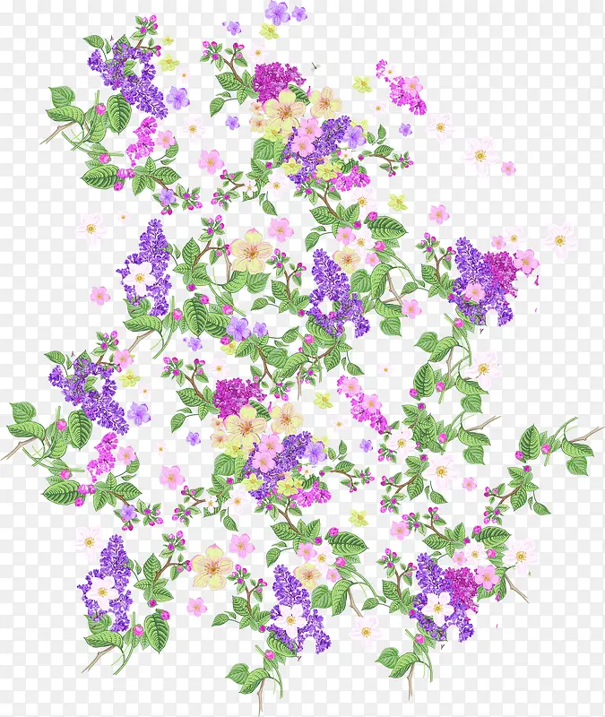 紫色花卉迎宾水牌