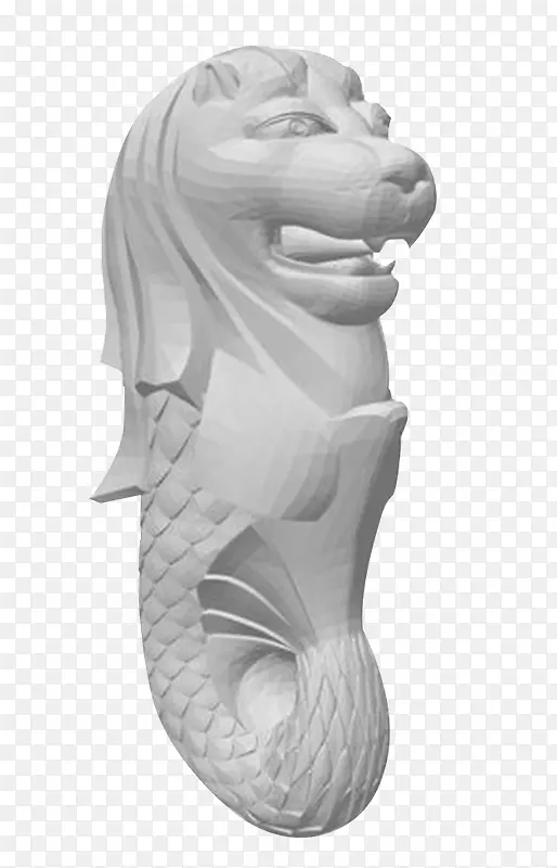 鱼尾狮雕刻