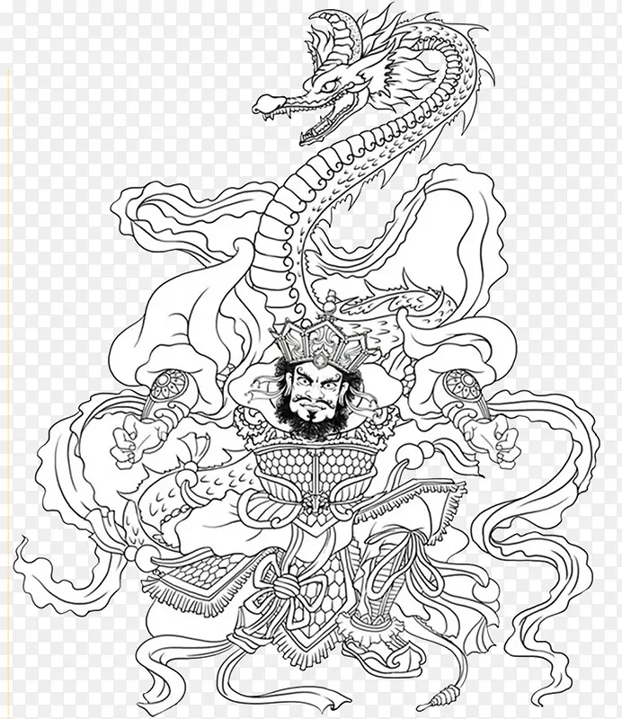 魔礼寿线描素材