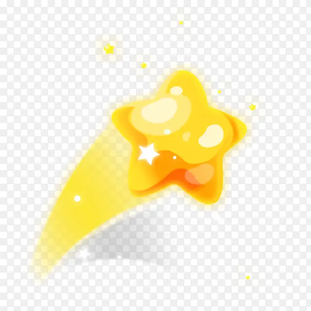 金色星星轨迹造型