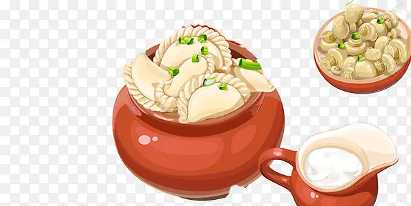 卡通清新水饺