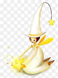 手绘星星花仙子造型