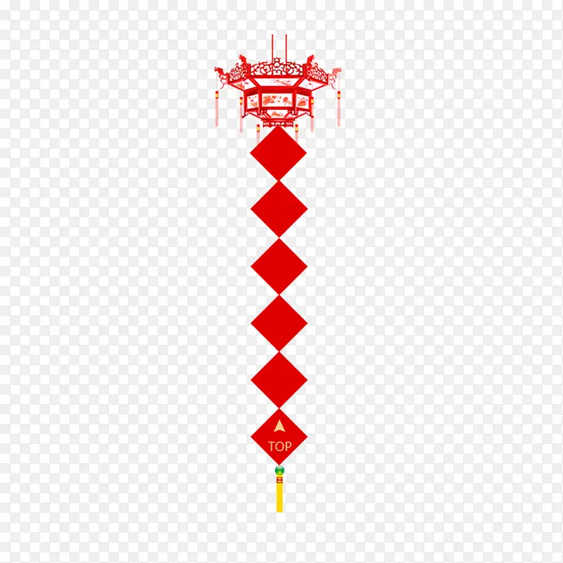 中国传统红色的宫灯