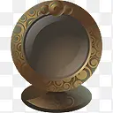 复古圆形铜镜