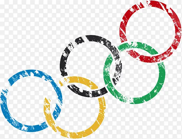 奥运五环模糊痕迹