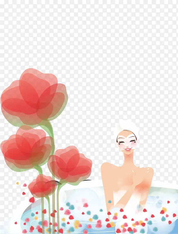 美女沐浴PNG图片素材下载_图片编号ymrknroz-免抠素材网