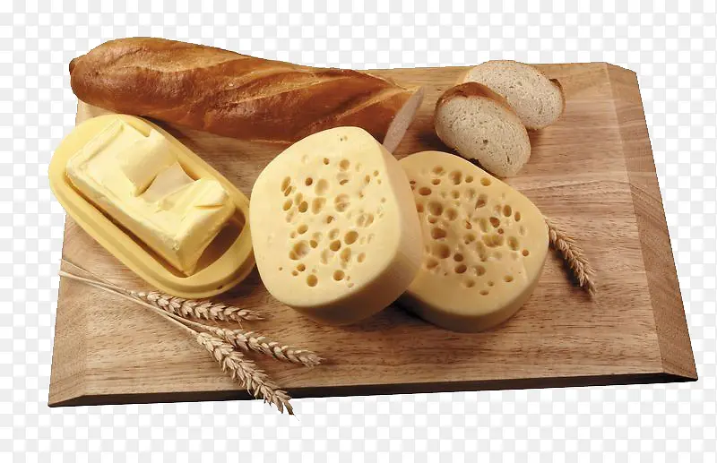 砧板上的面包奶酪