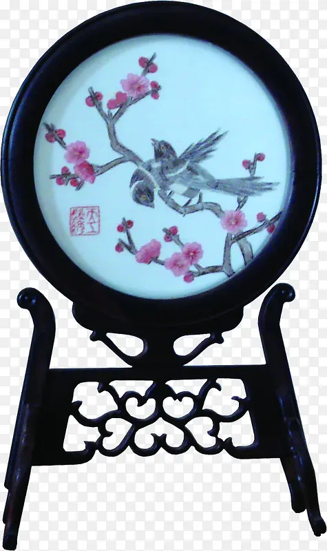 花鸟图发绣宣传单页