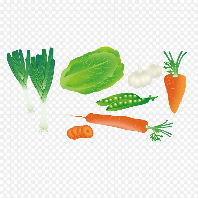 卡通蔬菜食材维生素营养
