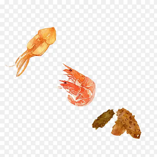 海鲜手绘画素材图片