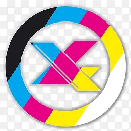 CMYK主题电脑图标多彩X