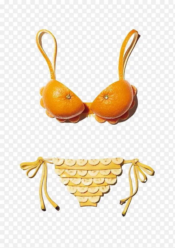 橘子胸罩内衣香蕉内裤国外创意素