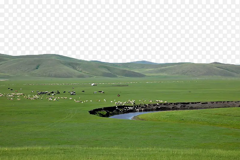 蒙古草原牧场
